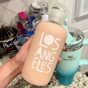 bkr Glass Bottle 16oz Little - Pink Los Angeles NWOT